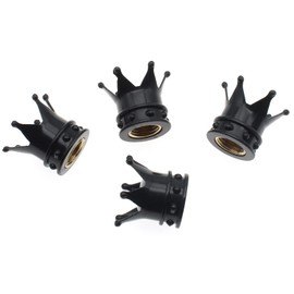 LBTODH 4 Pcs Tire Valve Stem Caps Crystal Universal Crown Car Wheel Tire Valve Cap Protector Cover