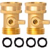 LIULO TOOL Brass Garden Hose Shut-Off Valve, 2 Pack 3/4