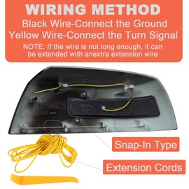 Side Mirror Cover Turn Signal Lights for 2007-2021 Toyota Tundra Sequoia Auto Led Mirror Cover for 2013 2014 2018 tundra Sequoia accessories (Painted black)