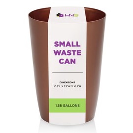 HOLD N’ STORAGE Small Trash Can – Open Top Garbage Cans for Kitchen, Office, Dorm, Bathroom, etc. –Waste Can for Compact/Tight Spaces – The Perfect Bathroom Trash Can – 10.5” x 7.5” Trash Bin – Copper