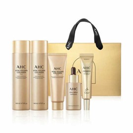 ahc (현대홈쇼핑)AHC 바이탈 골든콜라겐 시너지 세트(토너+로션+크림+앰플+아이크림) (Hyundai Home Shopping) AHC Vital Golden Collagen Synergy Set (Toner + Lotion + Cream + Ampoule + Eye Cream)