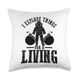 Military US EOD Tech Explosive Ordnance Disposal Technician Throw Pillow
