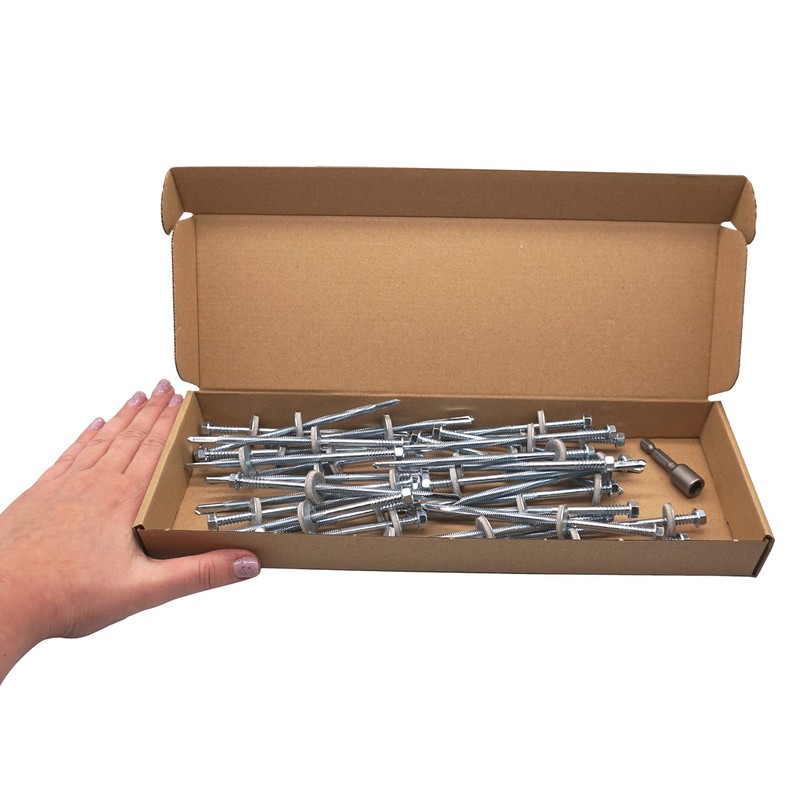 SKIR'CO (Pack of 30) Self Drilling 5.5 x 120mm Zinc