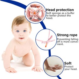 CATOR Baby Head Protection, Head Protection, Baby Helmet, Anti-Collision Baby Helmet, Head Protection, Adjustable Baby Helmet, Infant Toddler Children's Protective Hat for 6 to 36 Months Baby (Pink)