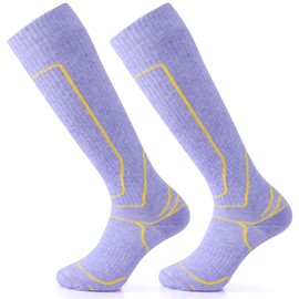 Zicac Womens Merino Wool Socks, Ladies Thermal Socks Thick Warm Winter Socks for Walking Hiking Skiing and Outdoor Sports, 2 Pairs