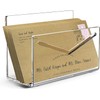NFASHIONSO Acrylic Mail Holder,Desk Mail Bill Countertop Holder for Home