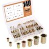 Keadic 140 Pieces Rivet Nut Metric Zinc Plated Carbon Steel