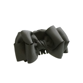 VINGTAINE H7666-GY Hair Claw Ribbon, Volume, Grosgrain, Large, Hair Accessory, Stylish, Present, Popular, Trend