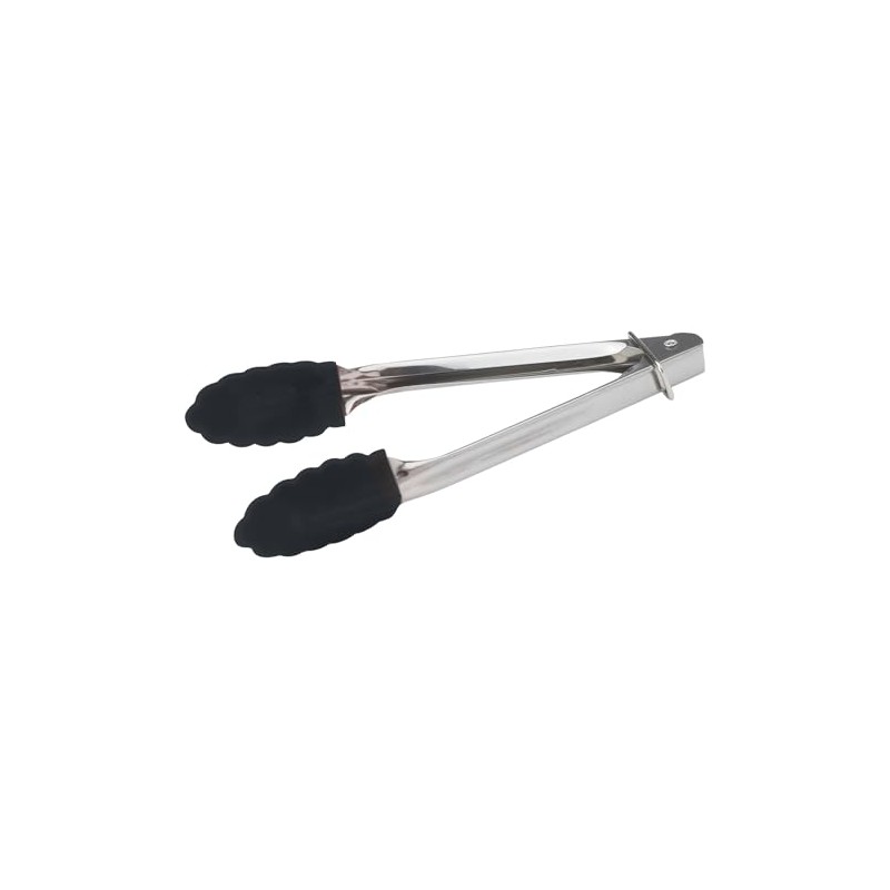Winco 7" Stainless Steel Utility Tongs, Silicone Tips