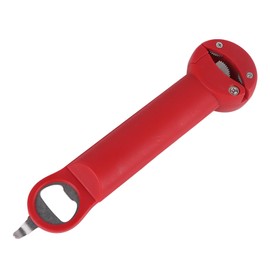 Bottle Opener, Multifunctional Stainless Steel Can Opener Jar Lid Gripper, Jar Gripper Tight Lid Opener, Easy Jar Opener for Children, Elderly, Arthritis Sufferers, Kitchen Gadgets (Red)