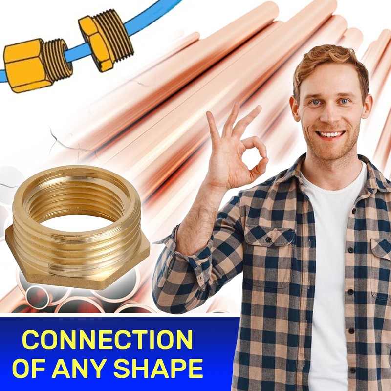 Brass Reducer with External and Internal Thread 1/2"-3/8" - Warranty