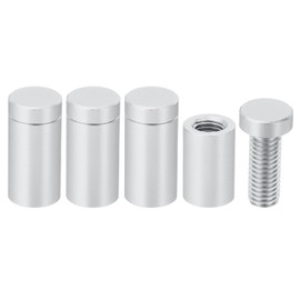 PATIKIL 1/2 x 1.2 inch Sign Standoff Screws, 4 Pcs Stainless Steel Wall Standoff Mounting Hardware Advertising Glass Nail for Hanging Acrylic Picture Frame Acrylic Panel, Bright Silver