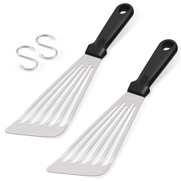 12.5In Fish Spatula, HaSteeL Stainless Steel Slotted Turner with Plastic