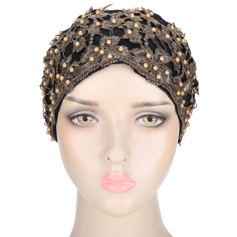 Slouchy Bonnet Casual Fashion Beaded Lace Breathable Loose Lazy Chemical