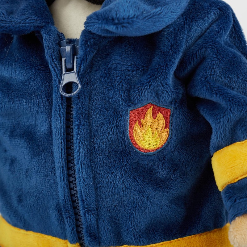 SIGIKID 42859 Learning Doll Fireman Plush Dressing Doll Clothes on