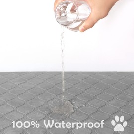 fuguitex Waterproof Dog Blanket Bed Cover Dog Crystal Velvet Moroccan Fuzzy Cozy Plush Pet Blanket Throw Blanket for Couch Sofa(82 * 102 inch, Light grey+Grey)