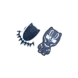 ONDEMAND GLOBAL Super Hero Shoe Charms for Crocs | Personalize with Colorful Animated Cartoon Shoe Charms for Crocs (Black Panther, Small)