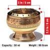 Pure Source India Brass Dhoop and Kapur Dhoop Dani 2.3"