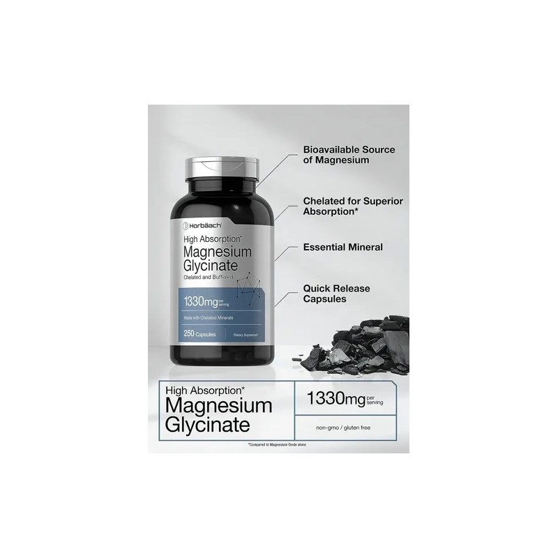 Glicinato De Magnesio Quelado 1330 Mg Chelated Magnesium Glycinate Supplement,