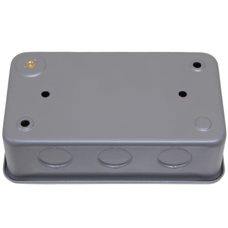 Metal Clad Double Pole Socket 2 Gang 13A Switched with