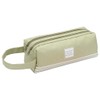 CHROME CRANE RB012 Stationery Case, Double Zipper, Large Capacity, Pencil