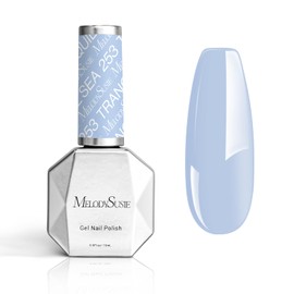 MelodySusie Thick Blue Gel Nail Polish,0.5fl oz Macaron Blue Color Soak Off UV LED Spring Summer Baby Blue Gel Polish Gift for Women Nail Art Manicure Salon DIY Nail Design Decoration at Home-253