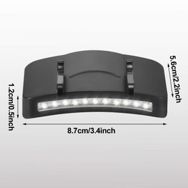 Mudder 4 Pcs Hat Light Clip 11 LED Cap Lights Clip on Hat Headlamp Battery Powered Cap Brim Lamp Black Waterproof Ultra Bright Headgear Flashlight for Hunting Camping Fishing Hiking