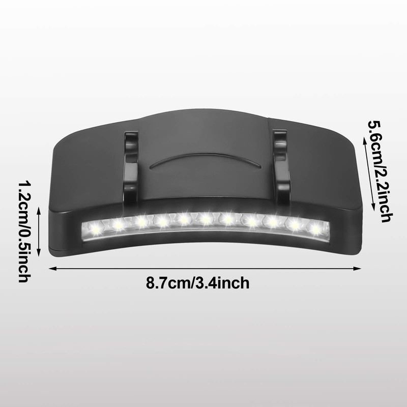 Mudder 4 Pcs Hat Light Clip 11 LED Cap Lights