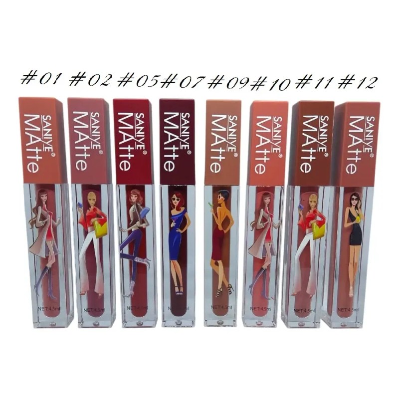 Set 8 Labiales Mate Líquidos Color Elegante Intenso Profundo