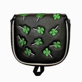 Mallet Headcover Putter Cover for Odyssey 2 Ball Tailor Made Spider Putter Clover (Black)