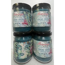 Smoke Odor Exterminator 13 oz Jar Candles Mesmereyes Set of Four Candles.