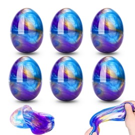 Slime Ball Party Favors - 6 Pack Stretchy, Non-Sticky, Mess-Free Slime for Stress Relief Toy for Girls and Boys for Sensory and Tactile Stimulation, Bag Fillers, Soft Non-Sticky