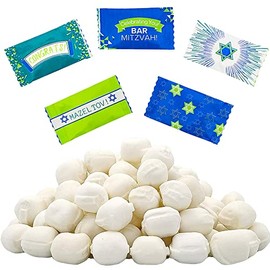 Bar Mitzvah Buttermints, Mint Candies, After Dinner Mints, Butter Mint Candy, Fat-Free, Individually Wrapped, 55 Pieces