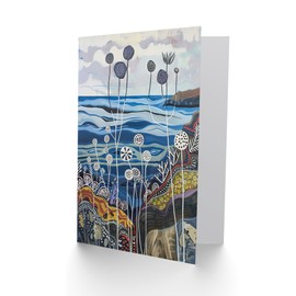 Artery8 Greeting Card Abstract Scottish Coastal Artwork Coral Sealife Blank For Him Or Her Art Birthday Card