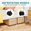 Wisuce Bamboo Under Bed Storage Containers- Underbed Organizer with Wheels
