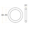 sourcing map Nitrile Rubber O-Rings 24 mm OD 19 mm