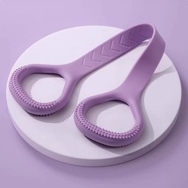 Stretch Band for Exercise, Resistance Band for Arm, Back & Shoulder, Elastic Rope for Yoga Pilates, Foot & Leg Stretcher, Hand Exerciser, Physical Therapy, Flexibility, Home Gym Workout (Purple)