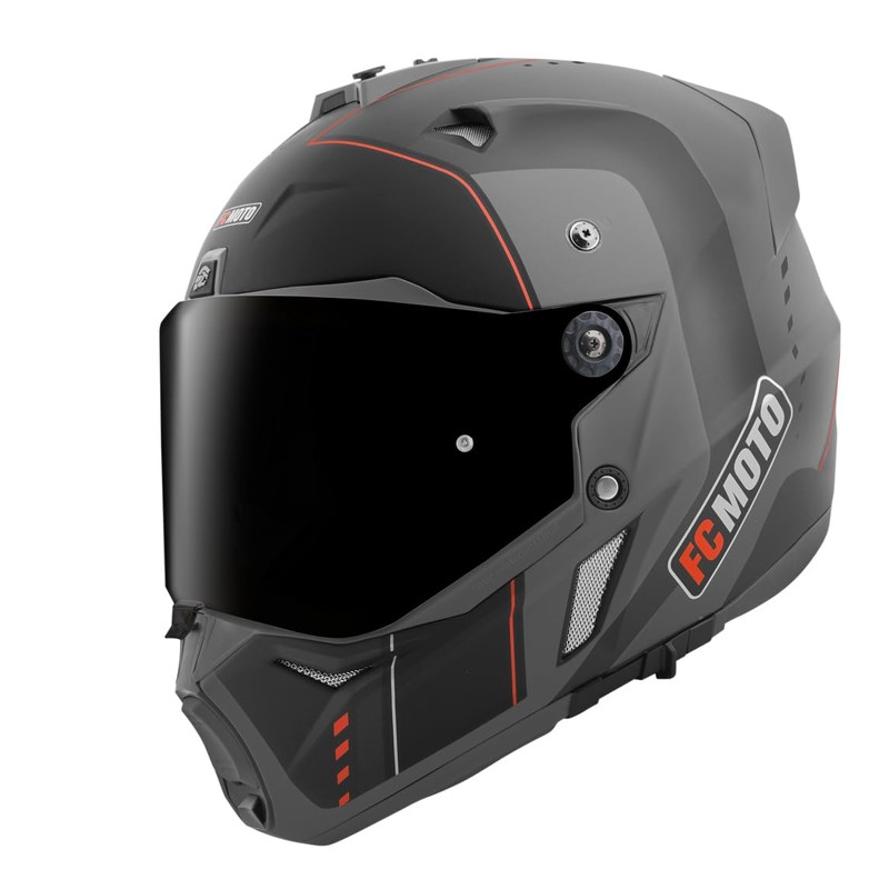 FC-Moto Pro Air Enduro Helmet, Black/Grey, S