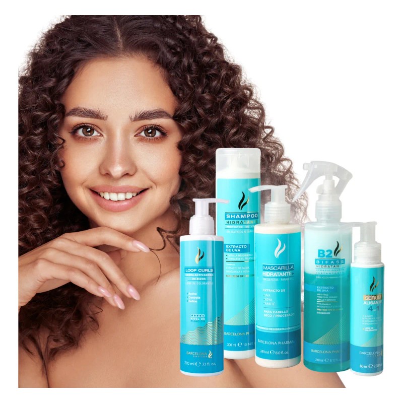 Kit Hidratante, especial para cabello rizado y ondulado, Barcelona Pharma