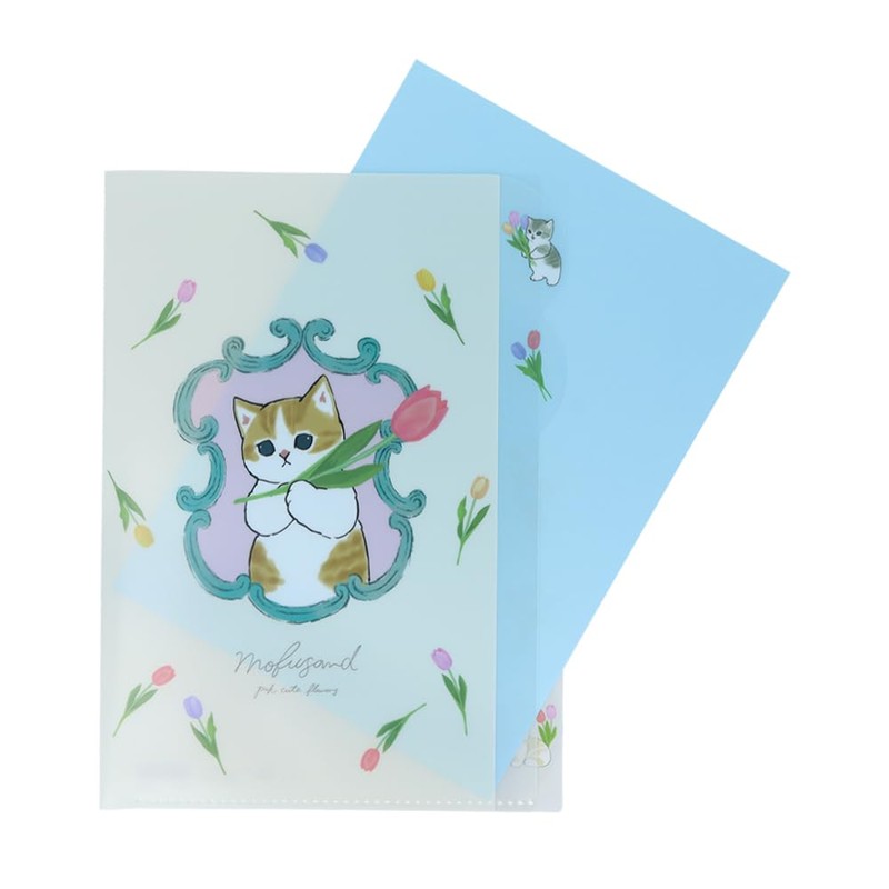 Sunstar Stationery mofusand Clear File, 5 Pockets, White S2139324