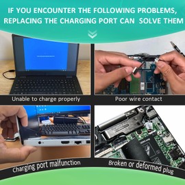 YWLRONG Charging Port for Dell Inspiron 15 Power Jack Plug Flex Cable for Inspiron 14 Dock Connector Replacement Accessories Parts