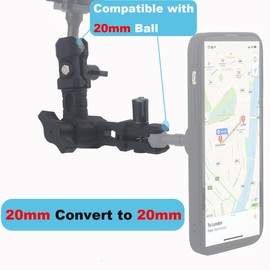 Rigdance Double 20mm Socket Rosette Joint Arm - Aluminum 360° Adjustable Adapter | Triple Rotation Points | Compatible with Bulletpoint Mounting Solutions (6.3")
