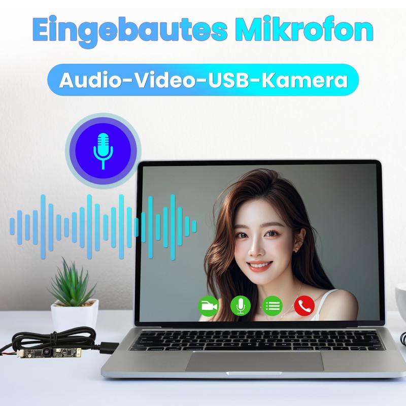 G 8MP USB Camera Module with Microphone Wide Angle PC