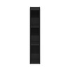 Furinno Fulda 3-Tier Space Saving Storage Shelf Bookcase, 6-Inch Width,