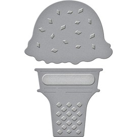 Spellbinders D-Lites Ice Cream Yummy Etched Dies, Brown