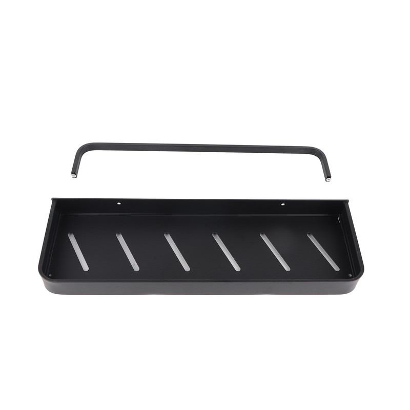 40cm Bathroom Storage Shelf Black Aluminum Wall Mounted Floating Shelves