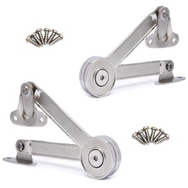 Lid Support Hinge, Heavy Duty Lid Stay Hinges Folding Lid Support Hinge for Cabinet,Closet,Wardrobe or Toy Box, Slided Down The Flap Lid Without Smashing Fingers(40lb/110 Degree /2 PC)