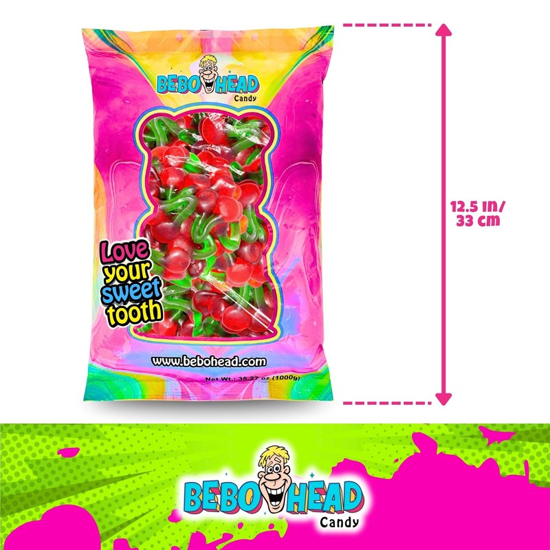 Sugar Kingdom | Gummy Cherries Candy Bulk: Cherry Flavored -
