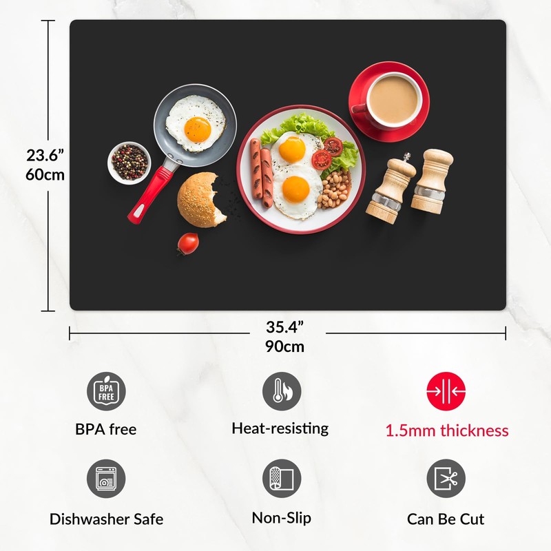 Extra Large Silicone Countertop Protector,Heat Resistant Silicone Mat for Kitchen