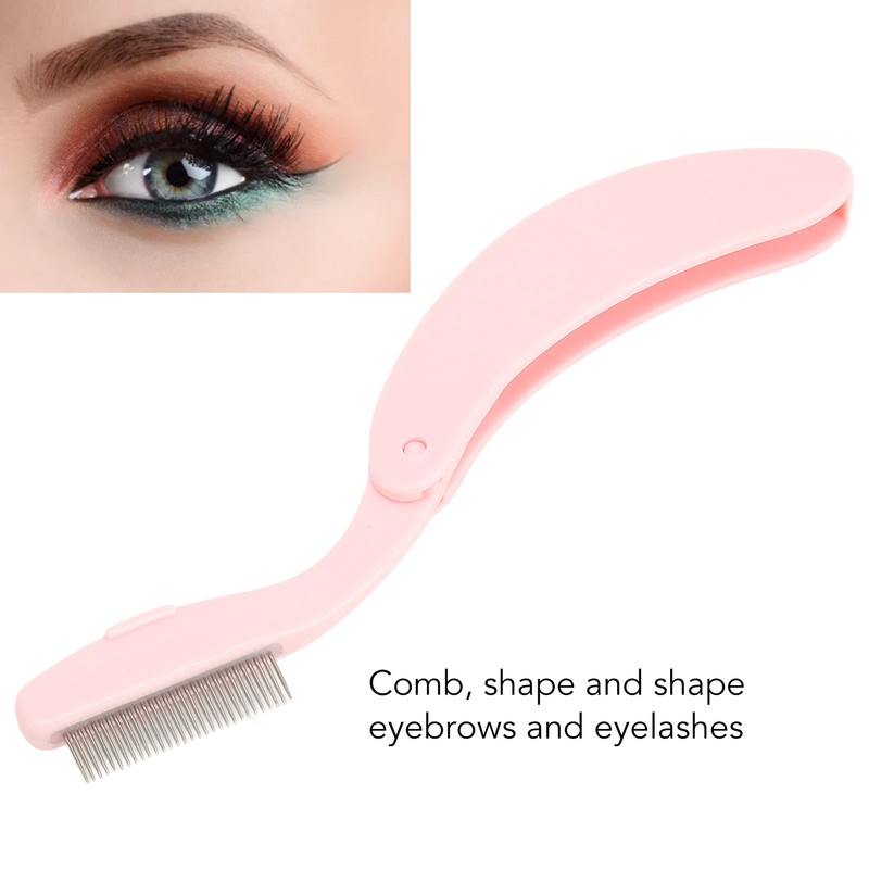 5pcs Curve Handle Lash Comb Stainless Steel Folding Eyelash Teeth